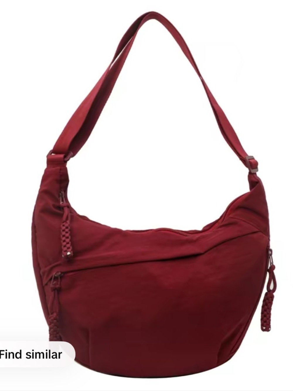 Everyday Crossbody Shoulder Bag in Deep Wine
